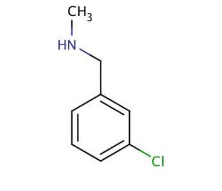 3-Chloro-N-methylbenzylamine (CAS 39191-07-6) - chemical structure image