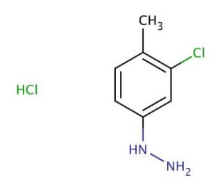 3-Chloro-p-tolylhydrazine hydrochloride (CAS 54812-56-5) - chemical structure image