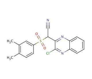 (3-Chloro-quinoxalin-2-yl)-(3,4-dimethyl-benzenesulfonyl)-acetonitrile - chemical structure image