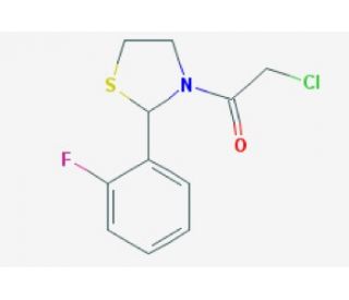 3-(chloroacetyl)-2-(2-fluorophenyl)-1,3-thiazolidine - chemical structure image