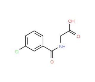 [(3-Chlorobenzoyl)amino]acetic acid (CAS 57728-59-3) - chemical structure image