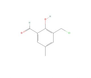 3-(Chloromethyl)-2-hydroxy-5-methylbenzaldehyde (CAS 192819-68-4) - chemical structure image