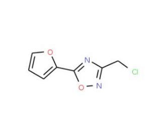 3-(chloromethyl)-5-(2-furyl)-1,2,4-oxadiazole (CAS 874816-05-4) - chemical structure image