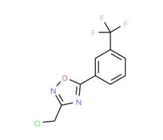 3-(Chloromethyl)-5-[3-(trifluoromethyl)phenyl]-1,2,4-oxadiazole (CAS 175205-63-7) - chemical structure image