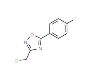 3-(chloromethyl)-5-(4-fluorophenyl)-1,2,4-oxadiazole (CAS 166179-37-9) - chemical structure image