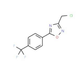 3-(Chloromethyl)-5-[4-(trifluoromethyl)phenyl]-1,2,4-oxadiazole (CAS 175205-84-2) - chemical structure image