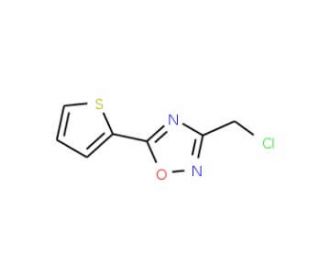 3-(chloromethyl)-5-thien-2-yl-1,2,4-oxadiazole (CAS 306936-06-1) - chemical structure image