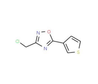 3-(chloromethyl)-5-thien-3-yl-1,2,4-oxadiazole (CAS 184970-24-9) - chemical structure image