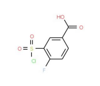 3-Chlorosulfonyl-4-fluoro-benzoic acid (CAS 2267-40-5) - chemical structure image