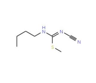 3-Cyano-1-butyl-2-methylisothiourea (CAS 5848-28-2) - chemical structure image