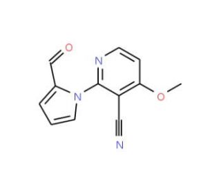 3-Cyano-2-(2-formyl-1H-pyrrol-1-yl)-4-methoxypyridine (CAS 338412-33-2) - chemical structure image