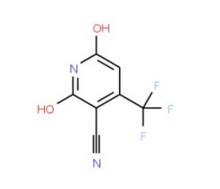 3-Cyano-2,6-dihydroxy-4-(trifluoromethyl)pyridine (CAS 3335-46-4) - chemical structure image