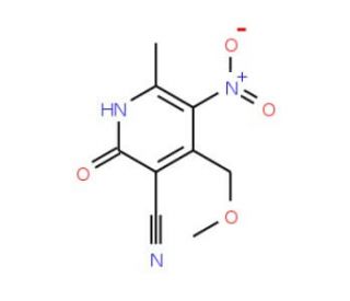 3-Cyano-2-hydroxy-4-methoxymethyl-6-methyl-5-nitropyridine (CAS 13530-95-5) - chemical structure image