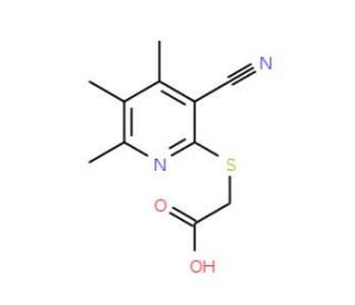 [(3-cyano-4,5,6-trimethylpyridin-2-yl)thio]acetic acid - chemical structure image