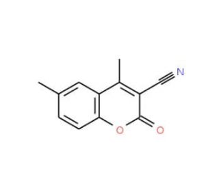 3-Cyano-4,6-dimethylcoumarin (CAS 56394-28-6) - chemical structure image