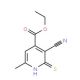 3-Cyano-4-(ethoxycarbonyl)-6-methylpyridine-2-thiol (CAS 56891-69-1) - chemical structure image