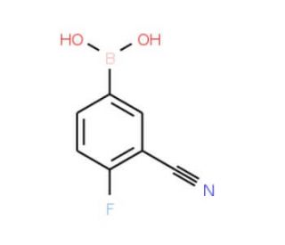 3-Cyano-4-fluorophenylboronic acid (CAS 214210-21-6) - chemical structure image