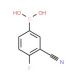 3-Cyano-4-fluorophenylboronic acid (CAS 214210-21-6) - chemical structure image