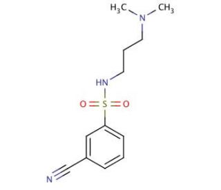 3-cyano-N-[3-(dimethylamino)propyl]benzene-1-sulfonamide - chemical structure image