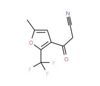 3-(Cyanoacetyl)-5-methyl-2-(trifluoromethyl)furan (CAS 175276-72-9) - chemical structure image
