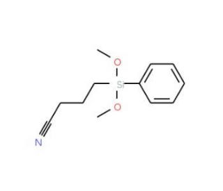 3-Cyanopropylphenyldimethoxysilane (CAS 204760-82-7) - chemical structure image