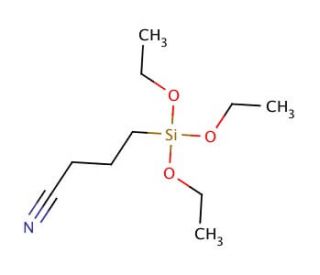 3-Cyanopropyltriethoxysilane (CAS 1067-47-6) - chemical structure image