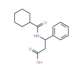 3-(Cyclohexanecarbonyl-amino)-3-phenyl-propionic acid (CAS 436088-46-9) - chemical structure image