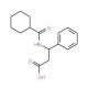 3-(Cyclohexanecarbonyl-amino)-3-phenyl-propionic acid (CAS 436088-46-9) - chemical structure image