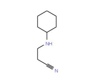 3-(Cyclohexylamino)propionitrile (CAS 702-03-4) - chemical structure image