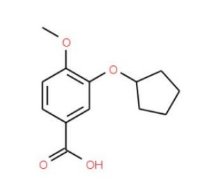 3-(Cyclopentyloxy)-4-methoxybenzoic acid (CAS 144036-17-9) - chemical structure image