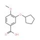 3-(Cyclopentyloxy)-4-methoxybenzoic acid (CAS 144036-17-9) - chemical structure image