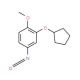 3-(Cyclopentyloxy)-4-methoxyphenyl isocyanate (CAS 185300-51-0) - chemical structure image