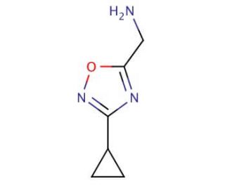 (3-cyclopropyl-1,2,4-oxadiazol-5-yl)methanamine - chemical structure image