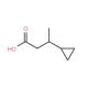 3-cyclopropylbutanoic acid - chemical structure image