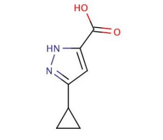 3-Cyclopropylpyrazole-5-carboxylic acid (CAS 401629-04-7) - chemical structure image
