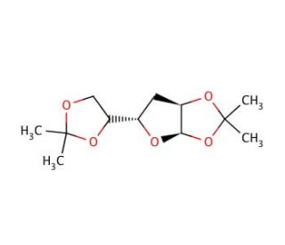 3-Deoxy-1,2:5,6-di-O-isopropylidene-&alpha;-D-glucofuranose (CAS 2774-29-0) - chemical structure image