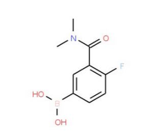 3-(Dimethylcarbamoyl)-4-fluorophenylboronic acid (CAS 874219-27-9) - chemical structure image