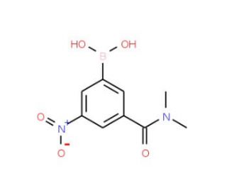 3-(Dimethylcarbamoyl)-5-nitrophenylboronic acid (CAS 874219-44-0) - chemical structure image