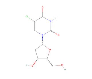 3&prime;-epi-5-Chloro-2&prime;-deoxyuridine (CAS 188559-94-6) - chemical structure image
