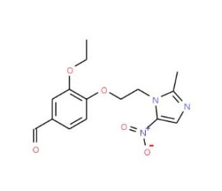 3-ethoxy-4-[2-(2-methyl-5-nitro-1H-imidazol-1-yl)ethoxy]benzaldehyde - chemical structure image