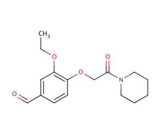 3-ethoxy-4-(2-oxo-2-piperidin-1-ylethoxy)benzaldehyde - chemical structure image