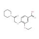 3-ethoxy-4-(2-oxo-2-piperidin-1-ylethoxy)benzoic acid - chemical structure image
