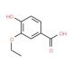 3-Ethoxy-4-hydroxy-benzoic acid (CAS 5438-38-0) - chemical structure image