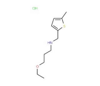 (3-Ethoxy-propyl)-(5-methyl-thiophen-2-ylmethyl)-amine hydrochloride - chemical structure image