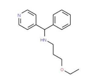 (3-Ethoxy-propyl)-(phenyl-pyridin-4-yl-methyl)-amine - chemical structure image