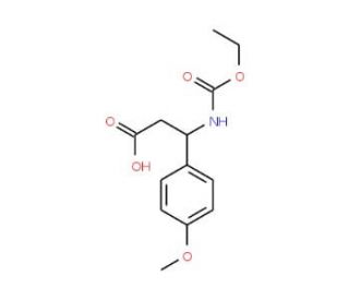 3-Ethoxycarbonylamino-3-(4-methoxy-phenyl)-propionic acid (CAS 332052-65-0) - chemical structure image