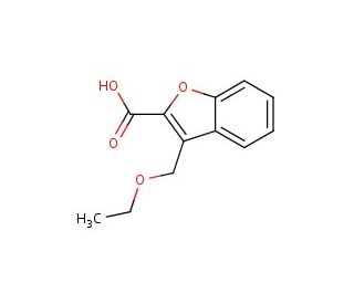 3-(ethoxymethyl)-1-benzofuran-2-carboxylic acid (CAS 731802-26-9) - chemical structure image
