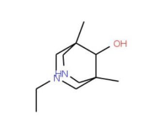 3-Ethyl-1,5-dimethyl-3,7-diaza-bicyclo[3.3.1]-nonan-9-ol - chemical structure image