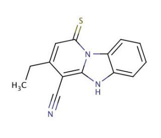 3-ethyl-1-mercaptopyrido[1,2-a]benzimidazole-4-carbonitrile - chemical structure image