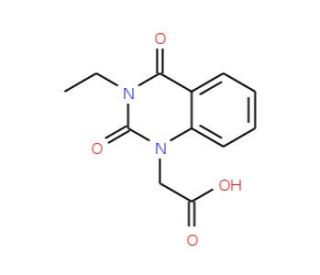 (3-ethyl-2,4-dioxo-3,4-dihydroquinazolin-1(2H)-yl)acetic acid - chemical structure image
